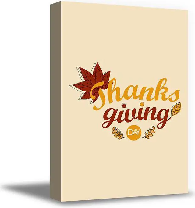 Main image of Awkward Styles Thanksgiving Canvas Wall Art Maple Leaf Home Decor Prints