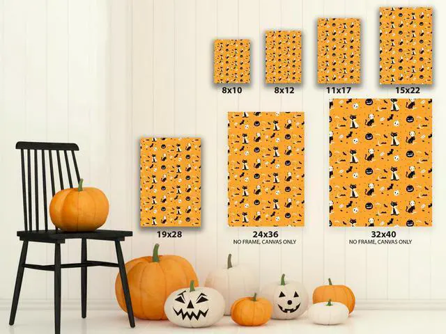 Alt view image 3 of 6 - Awkward Styles Halloween Canvas Wall Art Fall Pattern Home Decor Prints