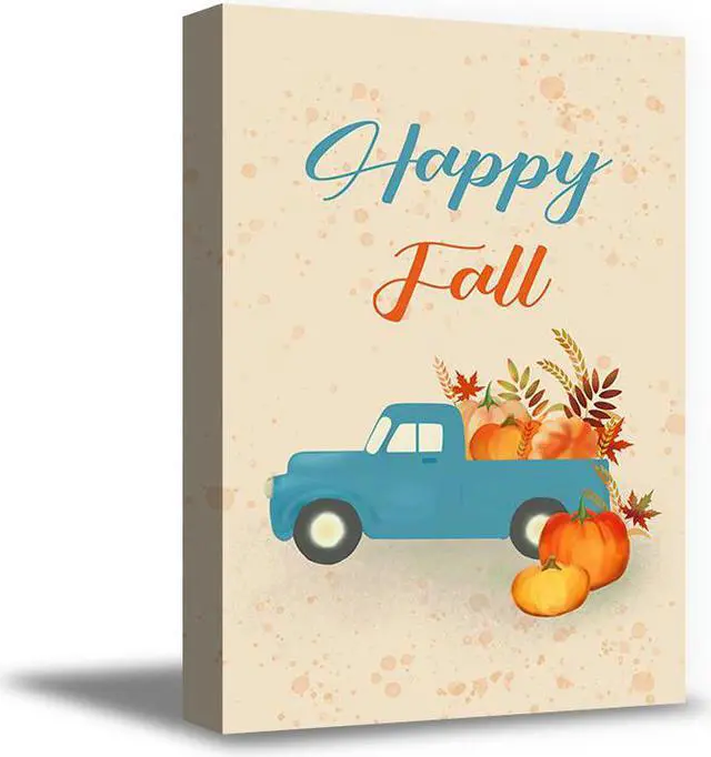 Main image of Awkward Styles Thanksgiving Canvas Wall Art Happy Fall Home Decor Prints