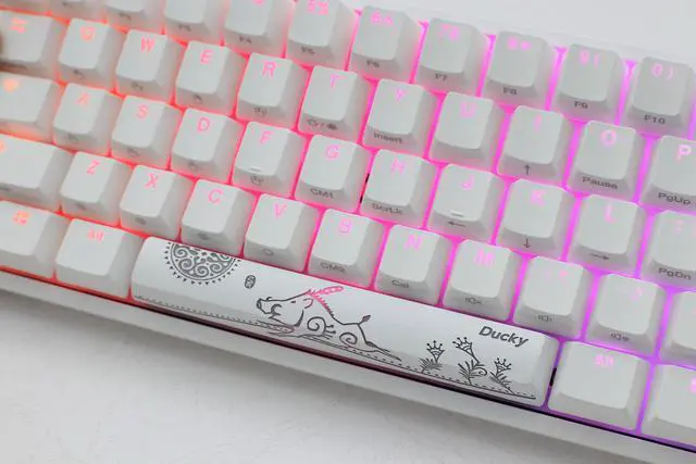 Alt view image 3 of 7 - Ducky One 2 Mini Pure White - RGB LED 60% Double Shot PBT Mechanical Keyboard