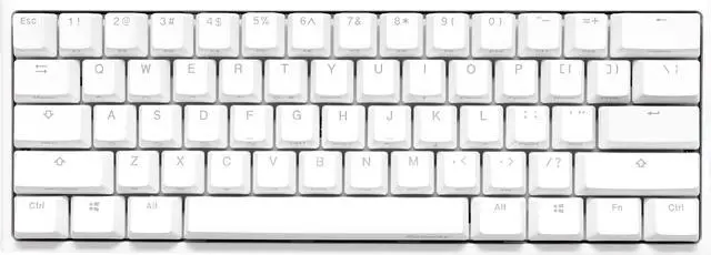 Alt view image 2 of 7 - Ducky One 2 Mini Pure White - RGB LED 60% Double Shot PBT Mechanical Keyboard