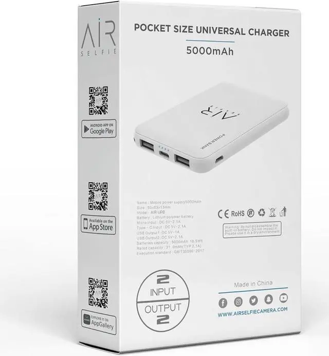 Alt view image 4 of 8 - AirSelfie AIR Universal Power Bank for AirSelfie NEO Drone (5000mAh)
