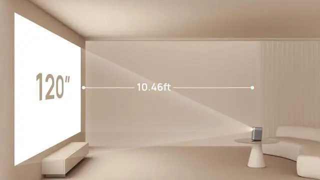 Alt view image 7 of 9 - XGIMI Halo+ Portable Projector | 1080P 900 ANSI Lumens , Harman Kardon Speakers, Auto Keystone Correction, Auto Focus, Intelligent Screen Alignment