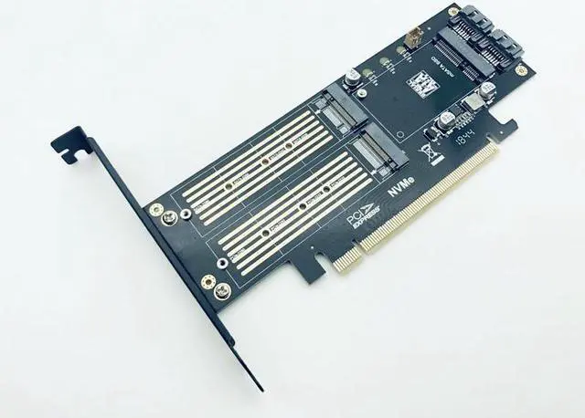 Alt view image 2 of 6 - SATA M.2 Adapter PCIE M.2 to SATA SSD M.2 SATA Adapter NVME M Key + AHCI NGFF B Key + MSATA 3in1 Riser Card