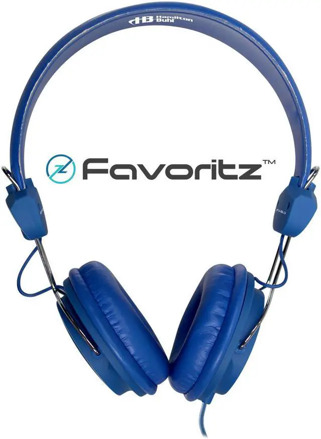 Alt view image 3 of 9 - HamiltonBuhl FV-BLU Favoritz Mid-Sized TRRS Headset with In-Line Microphone - Blue