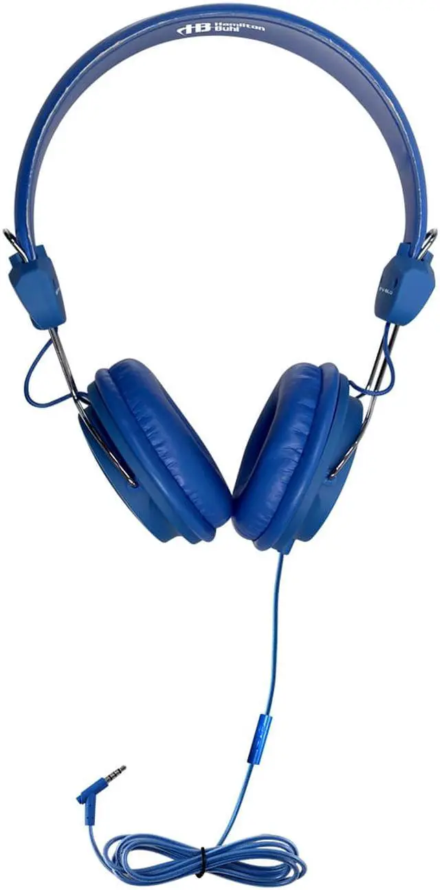 Alt view image 5 of 9 - HamiltonBuhl FV-BLU Favoritz Mid-Sized TRRS Headset with In-Line Microphone - Blue