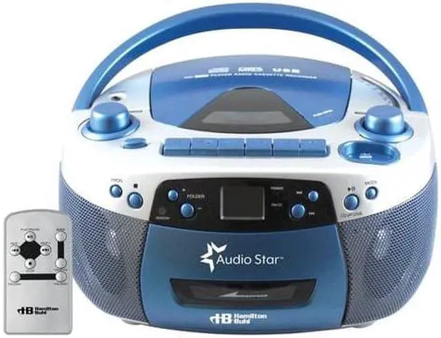 Alt view image 5 of 20 - Hamilton Buhl AudioStar Boombox Radio, CD, USB, Cassette Player with Tape and CD to MP3 Converter