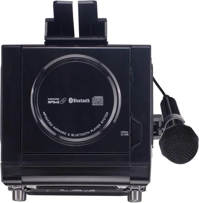 Alt view image 6 of 13 - Karaoke USA Portable CD/MP3 Karaoke Player - Bluetooth, Recording Function & Built-In Battery