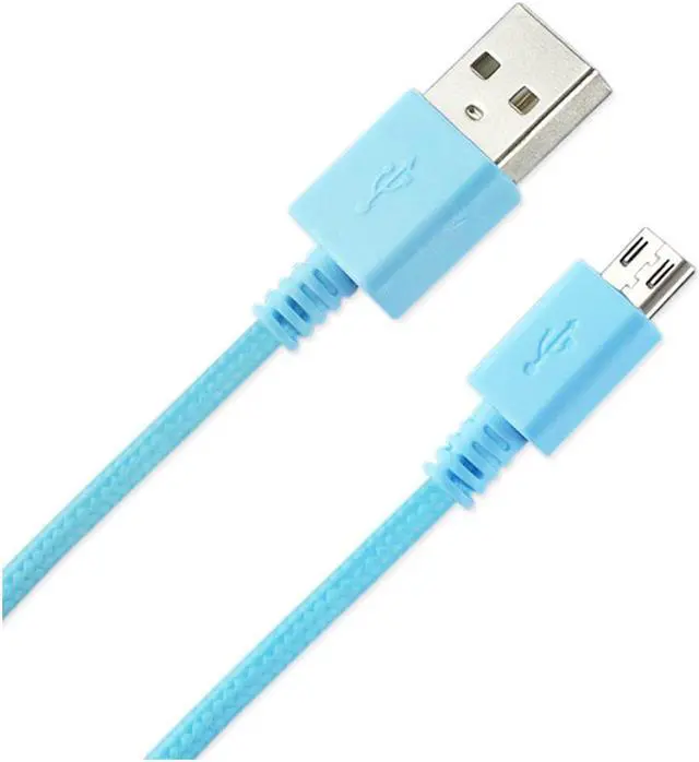 Alt view image 6 of 6 - REIKO Braided Micro USB 2.0 Divice Cable, Blue