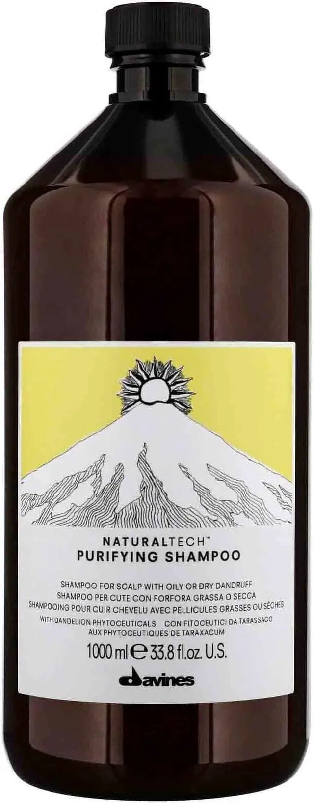 Alt view image 4 of 4 - Davines - Natural Tech Purifying Shampoo (For Scalp with Oily or Dry Dandruff) 1000ml/33.8oz