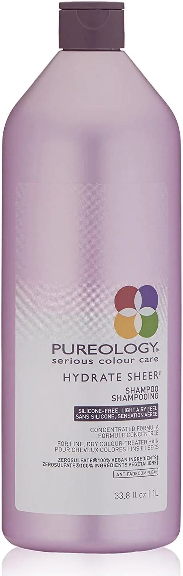 Alt view image 2 of 8 - pureology | hydrate sheer moisturizing shampoo | for fine, dry color treated hair | sulfatefree | siliconefree| vegan | 33.8 oz.