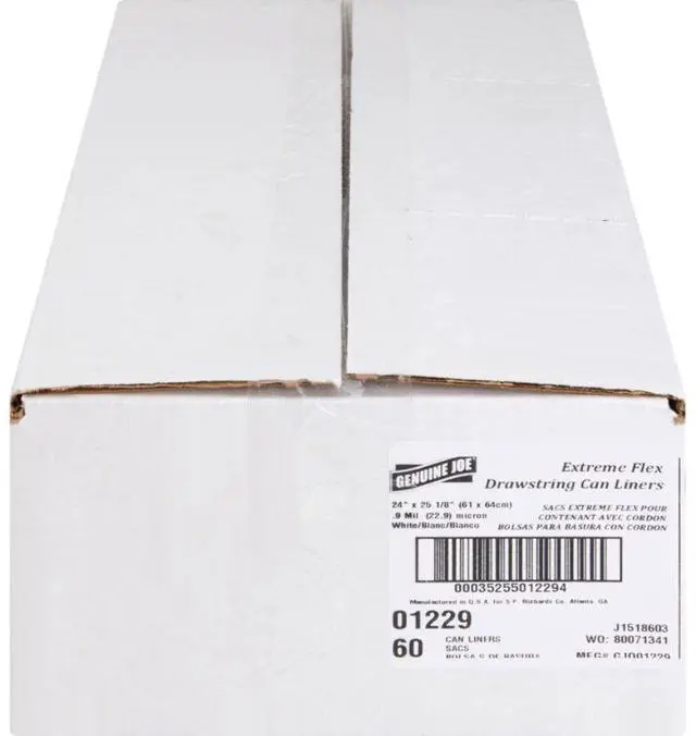 Alt view image 5 of 14 - Genuine Joe Trash Can Liners 13 Gal. 0.9mil 24"x25-1/8" 60/CT WE 01229