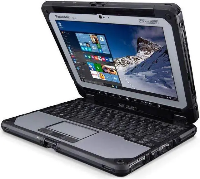 Alt view image 2 of 7 - Panasonic Toughbook CF-20, Rugged Laptop (2 in 1), 10.1" WUXGA, Intel Core m5-6Y57 @ 1.1GHz, 8GB RAM, 128GB SSD, Webcam, Rear Camera, Backlit Keyboard, Windows 10 Pro
