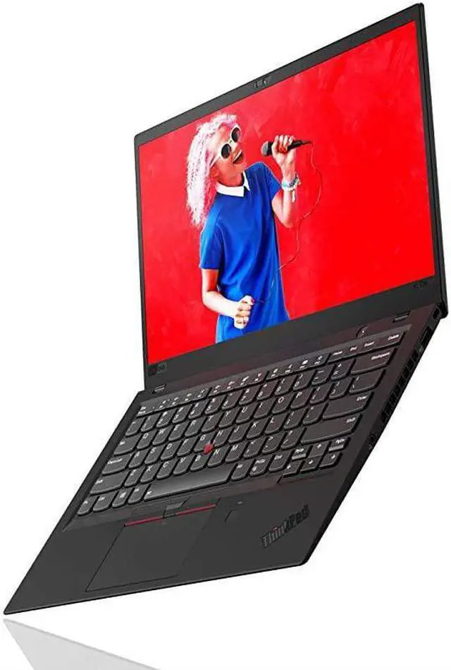 Alt view image 4 of 6 - Lenovo X1 Carbon 6th Gen., Laptop, Intel Core i5-8350U @ 1.70GHz, 14" FHD, 8GB, 256GB NVMe SSD, Webcam, Backlit Keyboard, Fingerprint Reader, USB-C, Windows 10 Pro