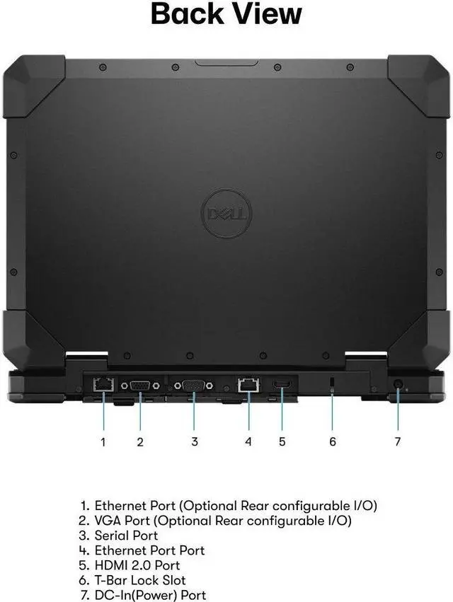 Alt view image 5 of 7 - DELL Latitude 5420 Rugged, Laptop, A-Grade, 14" FHD Touch, Intel i5, 4G LTE, Webcam, Backlit Keyboard, Windows 11 Pro, 16GB, 1TB SSD