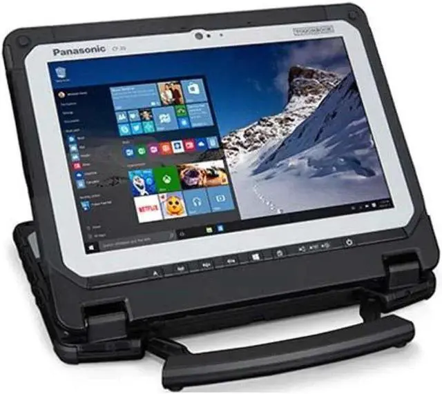 Alt view image 2 of 5 - Panasonic Toughbook 20 MK2, Core i5-7Y57, 10.1" Multi-Touch + Digitizer, 4G LTE, 8GB, 256GB SSD, Backlit Keyboard, Bridge Battery, ANSI Haz Loc, Win10 Pro Not Upgradeable to Win 11