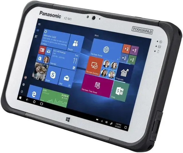 Alt view image 3 of 4 - Panasonic Toughpad FZ-M1 MK3, 7" Rugged Tablet, Intel Core i5-7Y57, 8GB, 128GB SSD, 4G LTE, Windows 10 Pro