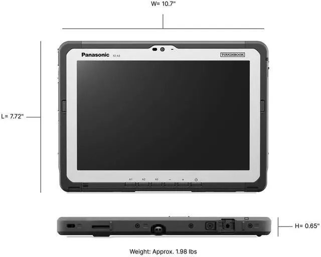 Alt view image 2 of 6 - Panasonic Toughbook FZ-A3, Rugged Tablet, 10.1" WUXGA, Android 11, Qualcomm SDM660, Wi-Fi + Bluetooth, GPS, 64GB