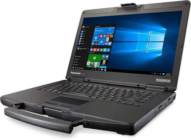 Alt view image 2 of 7 - Panasonic Toughbook 54, CF-54 MK2, Semi Rugged Laptop, A Grade, Core i5-6300U @ 2.40GHz, 14.0" HD, 512GB SSD, 16GB, Backlit Keyboard, 4G LTE, Dual Pass, Win 10 Pro Not Upgradeable to Win 11