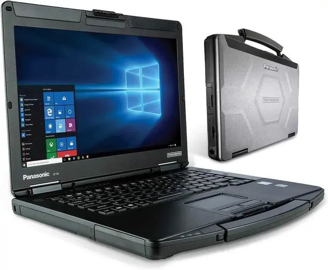 Alt view image 6 of 7 - Panasonic Toughbook 54, CF-54 MK2, Semi Rugged Laptop, A Grade, Core i5-6300U @ 2.40GHz, 14.0" HD, 512GB SSD, 16GB, Backlit Keyboard, 4G LTE, Dual Pass, Win 10 Pro Not Upgradeable to Win 11