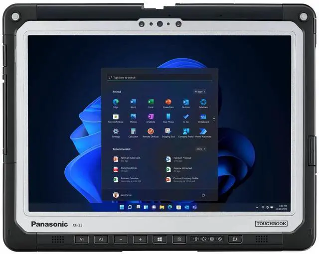 Alt view image 7 of 7 - Panasonic Toughbook CF-33, Fully-Rugged 2-in-1 Laptop, 12" QHD, Intel Core i5-7300U, 16GB, 512GB SSD, 4G LTE, Barcode Reader, Windows 11 Pro