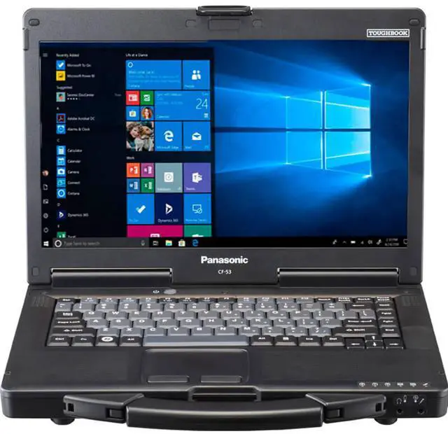 Main image of Panasonic Toughbook CF-53 MK4, Semi Rugged Laptop, 14" HD Touch, 4G LTE, GPS, Intel Core i5 4310U @ 2GHz, Backlit Keyboard, DVD, 8GB, 256GB SSD, Windows 10 Pro, 90-Day Warranty