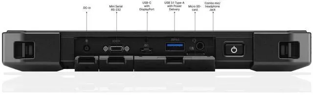 Alt view image 3 of 6 - Dell Latitude 7220 Rugged Extreme, Tablet - PC, 11.6" FHD Touch, Core i7-8665U up to 4.80GHz vPro, Outdoor-Readable, 16GB, 256GB NVMe SSD, USB-C, Webcam, dGPS, Windows 11 Pro