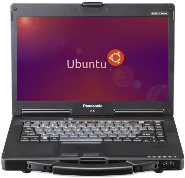 Main image of Panasonic Toughbook CF-53 MK4, Rugged Laptop, Intel Core i5-4310U vPro, 2.00GHz, 14-inch HD Touchscreen, 8GB RAM, 256GB SSD, DVD Multi-Drive, Dedicated GPS, 4G LTE, Linux Ubuntu OS