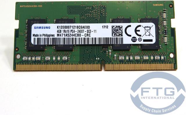 SAMSUNG PC4-19200 (DDR4-2400) 4GB 1Rx16 PC4-2400T-SC0-11 SO-DIMM