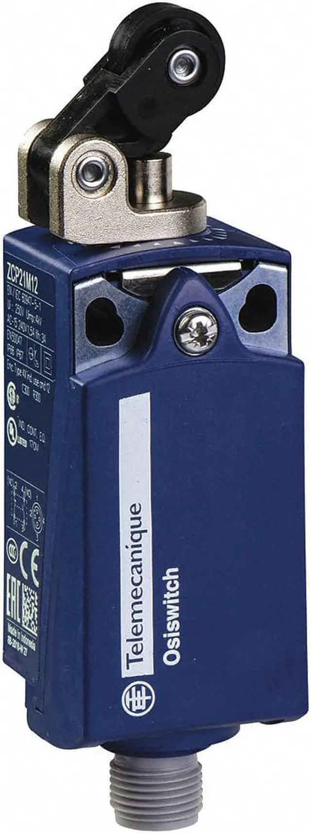 Main image of TELEMECANIQUE SENSORS XCKP2121M12 Limit Switch, Plunger, Roller Lever, 1NC/1NO,