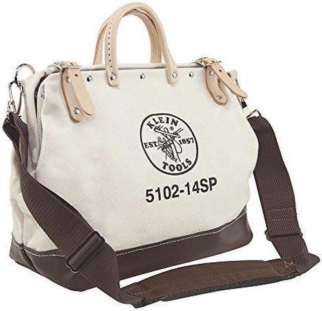 Alt view image 3 of 15 - KLEIN TOOLS 5102-14SP Tool Bag, Brown, Canvas, 10 Pockets