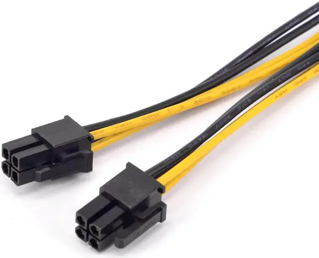 Alt view image 2 of 6 - 4Pin CPU Power supply Extension Cord Cable 18 AWG Y Splitter ATX 12V P4 Power Port Female 1 to 2 Female Connector Cable 20cm