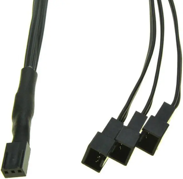 Main image of 12V 3Pin Fan PWM 1 to 3 way Power supply Extension Cable Y Splitter Port Multiplier Computer PC Cooling  22AWG wire