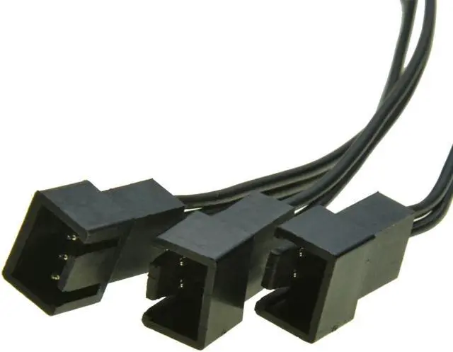 Alt view image 2 of 5 - 12V 3Pin Fan PWM 1 to 3 way Power supply Extension Cable Y Splitter Port Multiplier Computer PC Cooling  22AWG wire