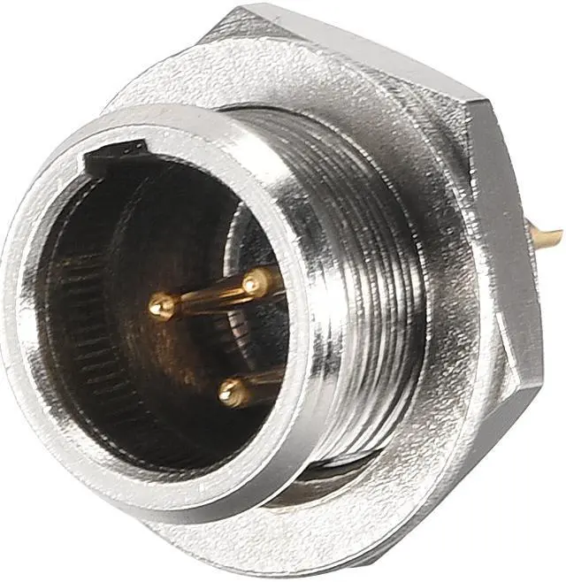 Alt view image 2 of 3 - Mini 3 Pin XLR Male Socket Microphone Chassis Panel Mount Aviation Circular Connector 4Pcs