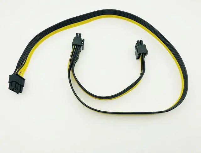 Alt view image 3 of 6 - 8Pin to 8Pin(6+2) Video Card Power Supply Cable Dual Port Connector 8p to 8p Cable 18AWG Wire Adapter for PC Computer BTC Mining