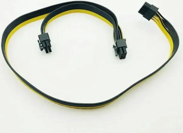 Alt view image 2 of 6 - 8Pin to 8Pin(6+2) Video Card Power Supply Cable Dual Port Connector 8p to 8p Cable 18AWG Wire Adapter for PC Computer BTC Mining