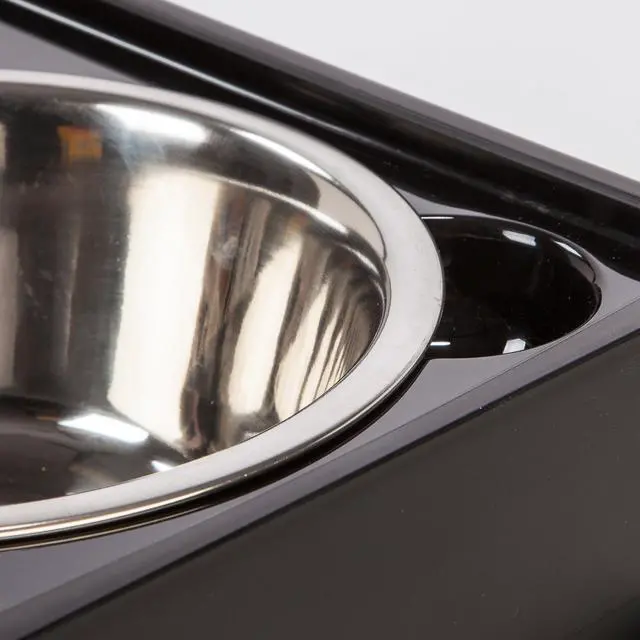 Alt view image 2 of 3 - IRIS Medium Elevated Feeder with Airtight Storage, Black