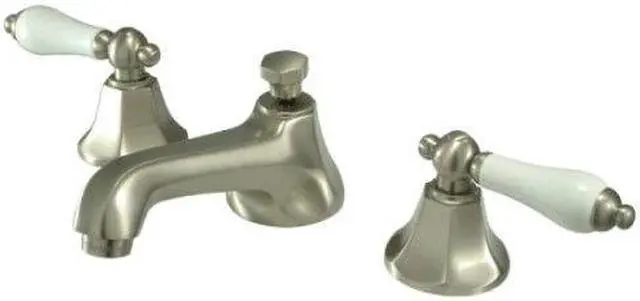 Alt view image 2 of 14 - Kingston Brass KS4468PL 8 Inch -18 Inch Widespread Lavatory Faucet - Satin Nickel