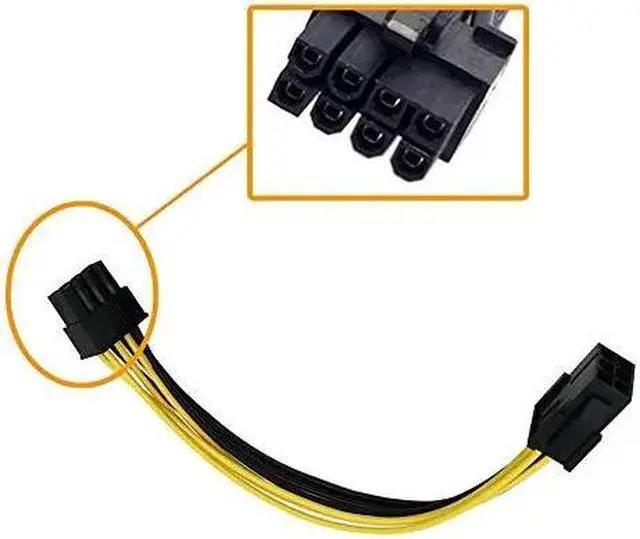 Alt view image 5 of 5 - Amify 10PCS 6 Pin Feamle To 8 Pin Male PCI Express Power Converter Cable CPU Video Graphics Card 6Pin To 8Pin PCIE Power Cable
