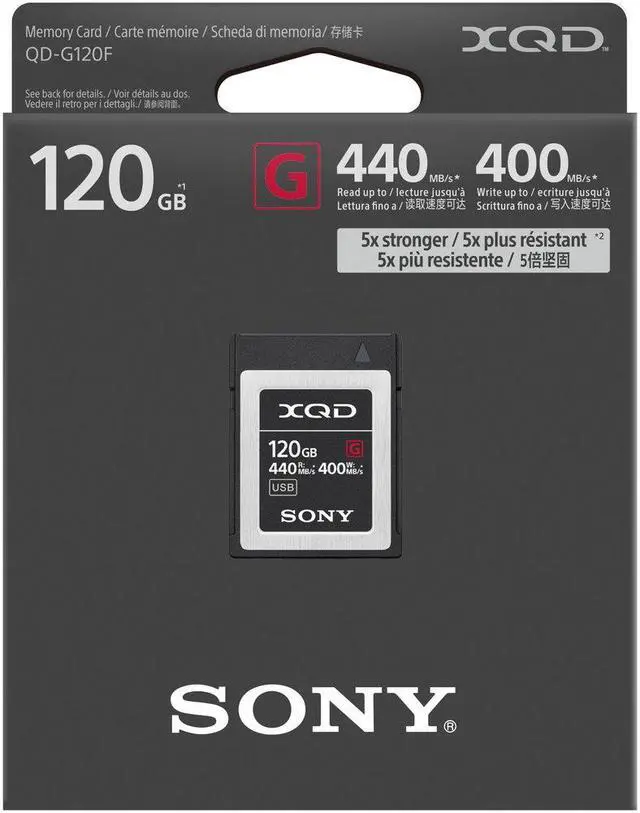 Alt view image 4 of 11 - Sony G-Series QD-G120F - Flash memory card - 120 GB - XQD