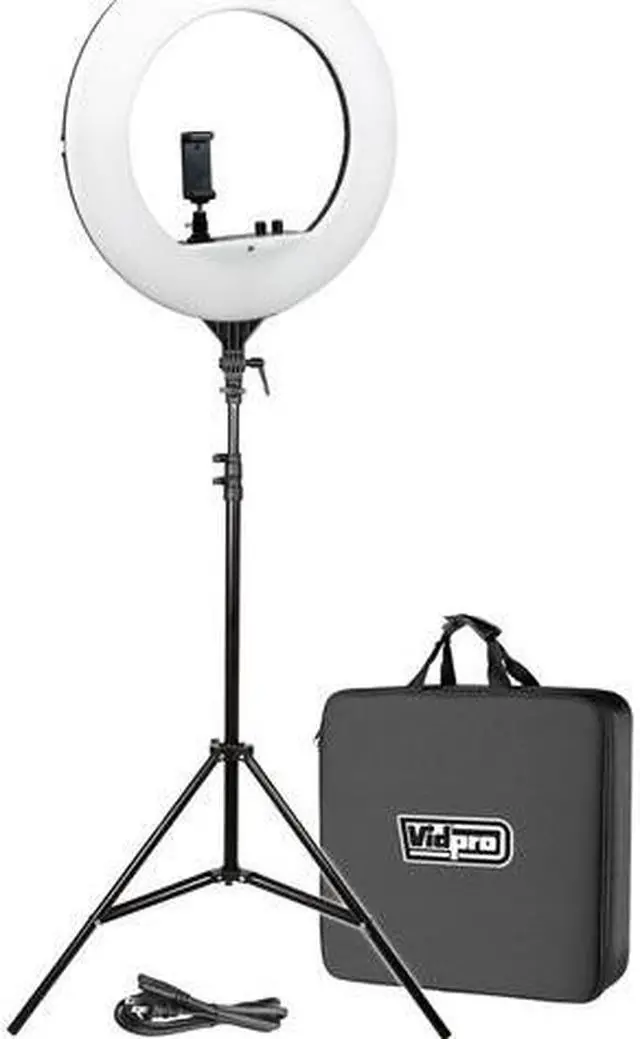 Alt view image 18 of 20 - Vidpro RL-18 LED 18 Inch Ring Light Kit with Stand and Case