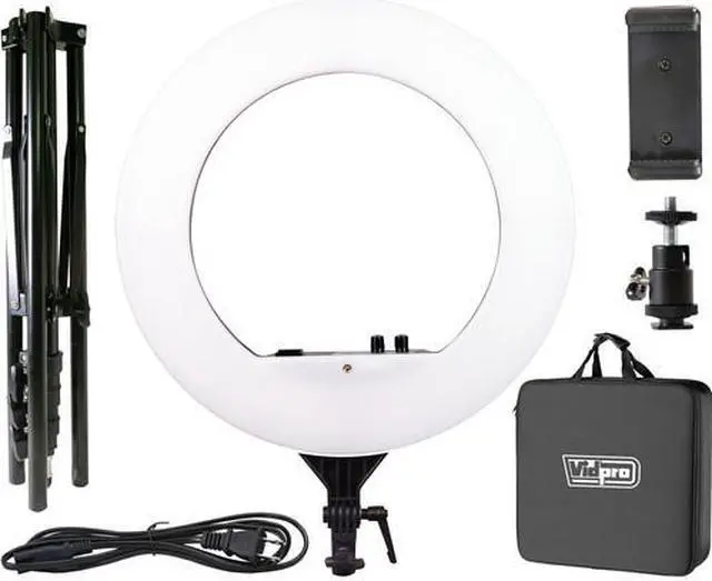 Alt view image 19 of 20 - Vidpro RL-18 LED 18 Inch Ring Light Kit with Stand and Case