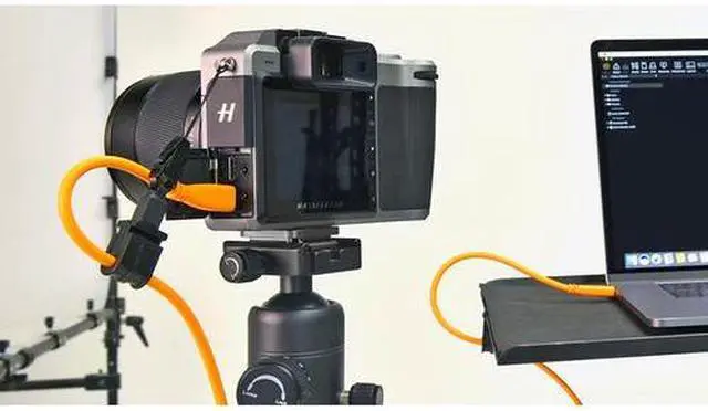 Alt view image 6 of 12 - Tether Tools TetherPro USB-C to USB-C Cable, 15', Orange #CUC15-ORG