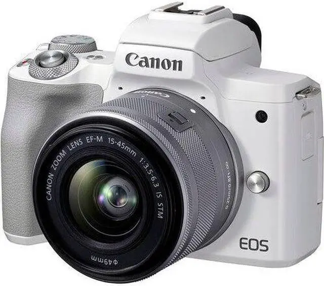 Alt view image 16 of 20 - Canon EOS M50 Mark II + EF-M 15-45mm is STM Kit White