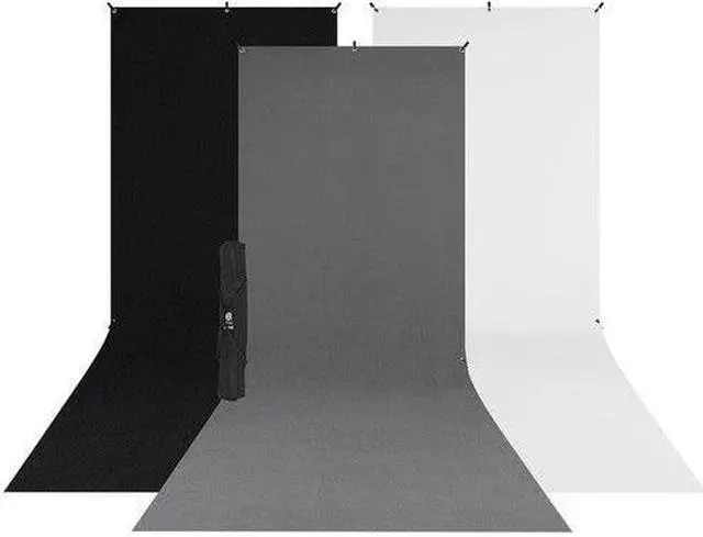 Alt view image 3 of 10 - Westcott 5x12' X-Drop 3-Pack Multi-Color Backdrop Kit with Stand #615SK