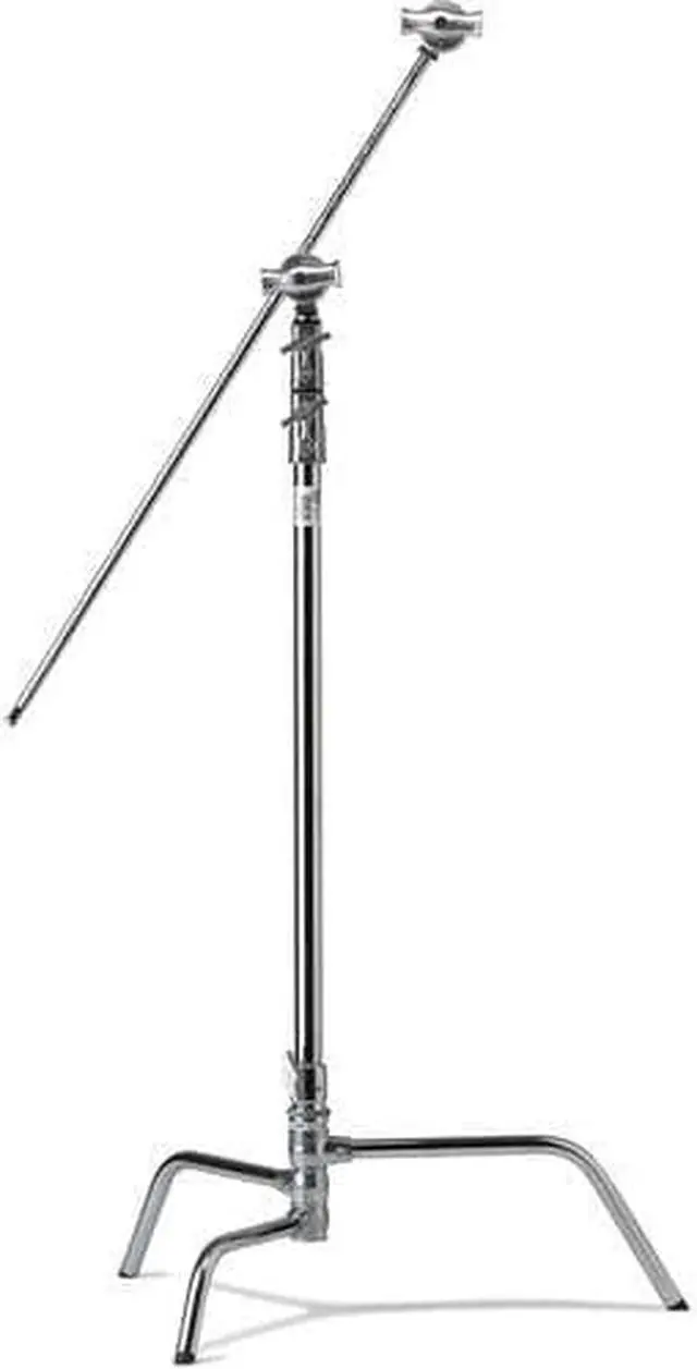 Alt view image 7 of 9 - Kupo 40" Master C-Stand with Turtle Base Kit, Includes 2.5" Grip Head and 40" Grip Arm with Hex Stud, 22lbs Capacity, Silver