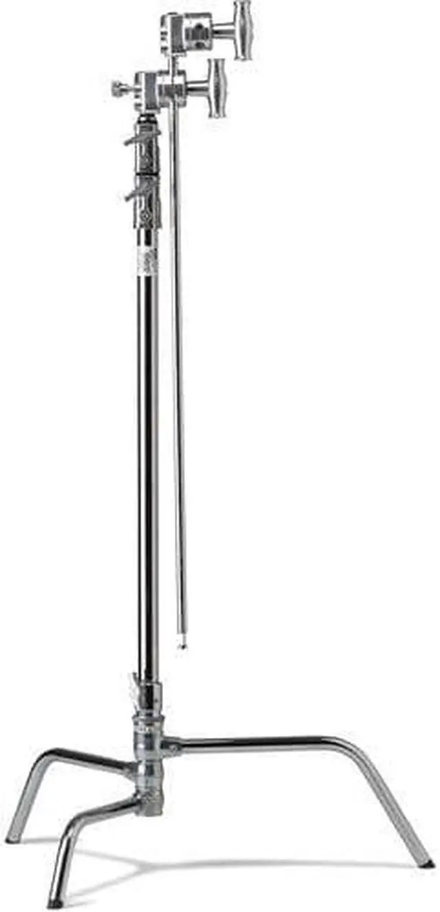 Alt view image 8 of 9 - Kupo 40" Master C-Stand with Turtle Base Kit, Includes 2.5" Grip Head and 40" Grip Arm with Hex Stud, 22lbs Capacity, Silver