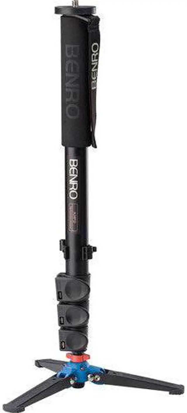 Alt view image 9 of 14 - Benro A38FD 4 Section Aluminum Monopod with 3-Leg Locking Base