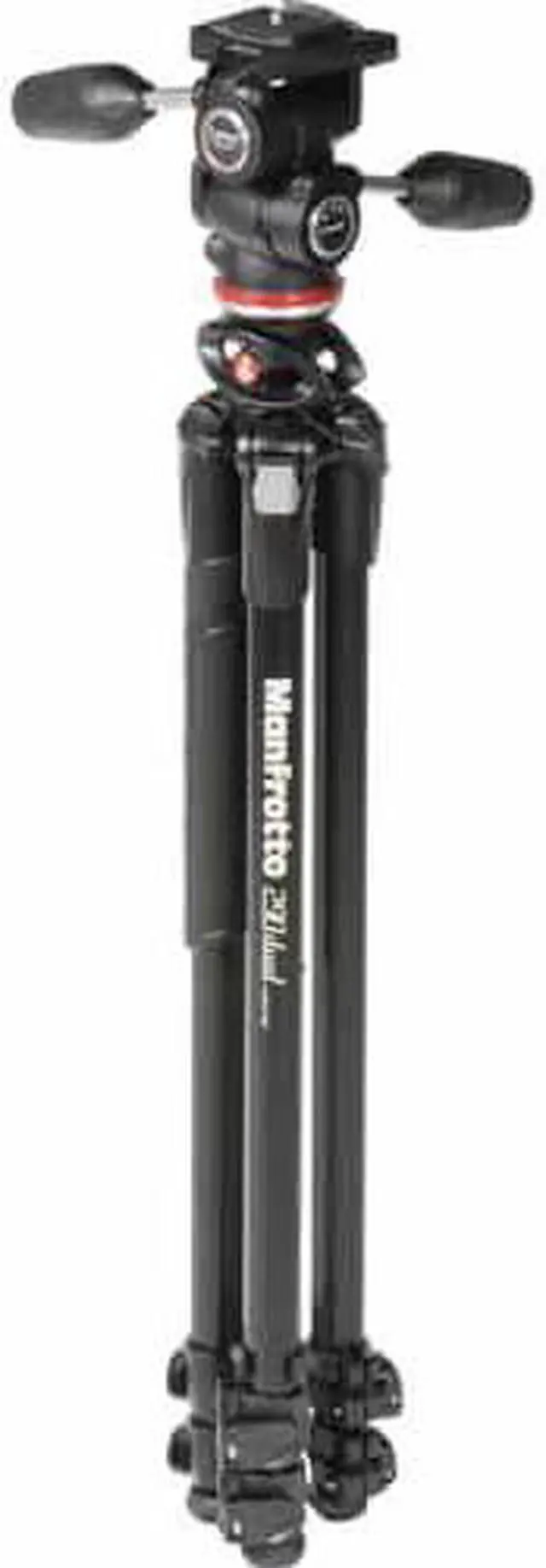 Alt view image 14 of 20 - Manfrotto MK290DUA3-3WUS 290 Dual Aluminum Tripod Kit w/3 Way Pan & Tilt Head